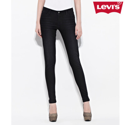 Levi's 女装 黑色紧身小脚牛仔裤