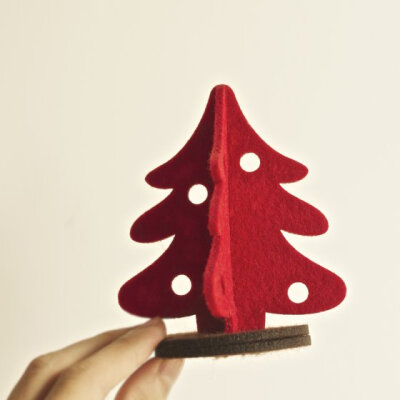 新年系列立体摆饰─圣诞树红 哇噻网