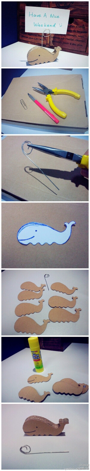 动手做一个可爱的便签夹吧