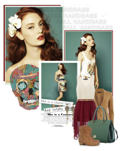 贪靓季节，秋季色系手提包搭配是关键！Top: Alexander Wang Bag:Dooney & Bourke Earing:Betsey Johnson