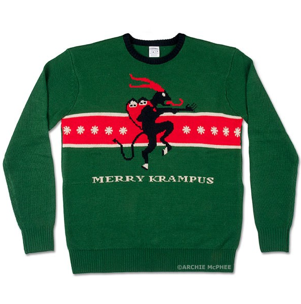 krampus sweater Horribly Distasteful, Yet Pretty Funny, Christmas Sweater