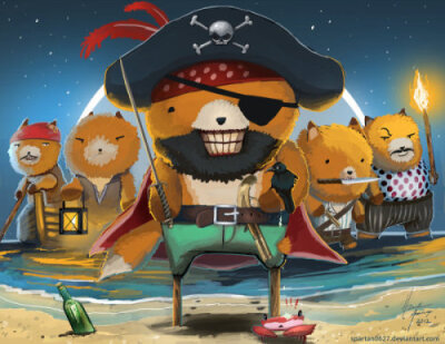 Hunter所创作的插画作品极具想象力，各种奇思妙想的创意都被运用到作品创作之中，可爱的小动物在他的笔下被重新赋予了生命，每一个动物都惟妙惟肖、性格鲜明，惹人喜爱