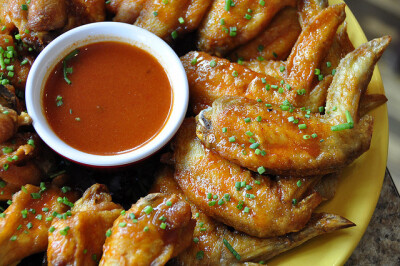 Chicken wings with Cholula sauce