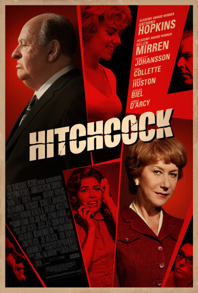 希区柯克 Hitchcock (2012) 爆3款创意海报 安东尼·霍普金斯/海伦·米伦/斯嘉丽·约翰逊/杰西卡·贝尔/詹姆斯·达西/丹尼·休斯顿/托妮·科莱特众星云集还原《惊魂记》拍摄历程