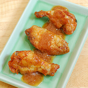 Baked Garlic Rhubarb Chicken Wings with Sweet &Sour Sauce