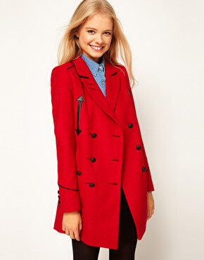 Image 1 of ASOS Military Pea Coat