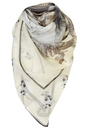 Cream Skull Scarf