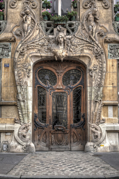 art nouveau door