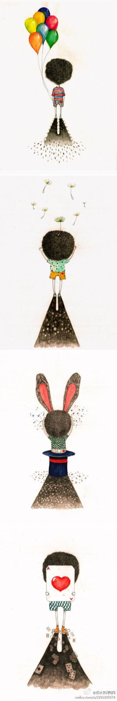 #设计家涂画本#治愈系插画，那些年我们一起作过的梦，By sharpy