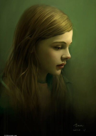 水粉感觉人物，逼真