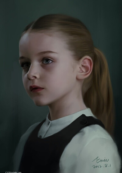 水粉感觉人物，逼真