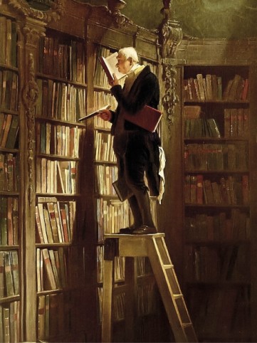 Der Bücherwurm (The Bookworm) Carl Spitzweg 1850 Museum Georg Schäfer, Schweinfurt, Germany