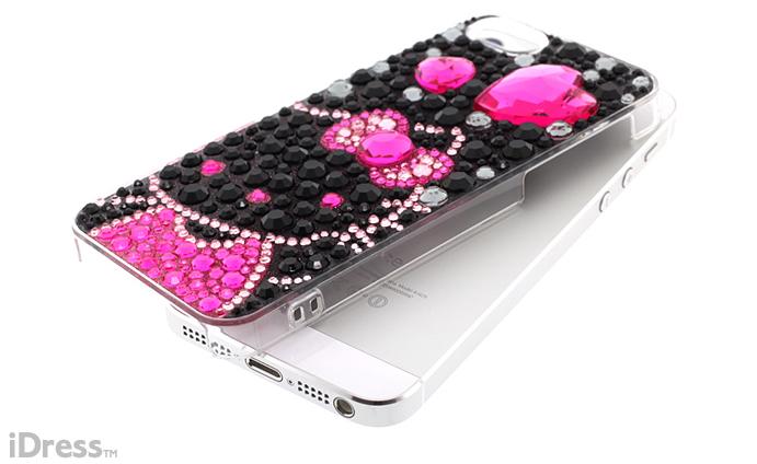 hello kitty黑色水钻iphone 5手机壳