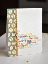 Keep In Touch Card by Maile Belles using Jillibean Soup&#39;s Neopolitan Bean Bisque Papers and Unity/Jillibean Soup Stamps (via the Jillibean Soup blog).