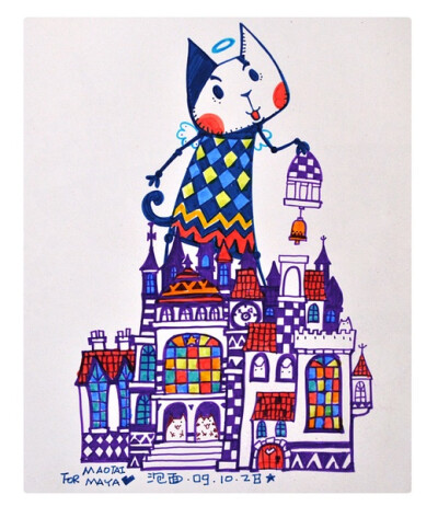 好美，水彩笔。。。。。