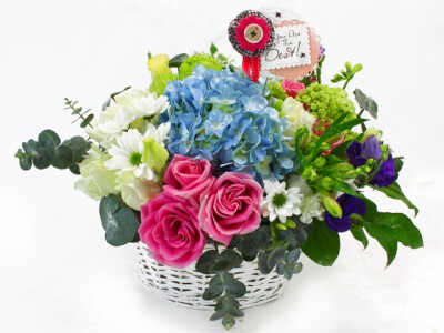 花店鮮花擺設(shè) 祝福桌面花籃 1 Florist Flower Arrangement L33186