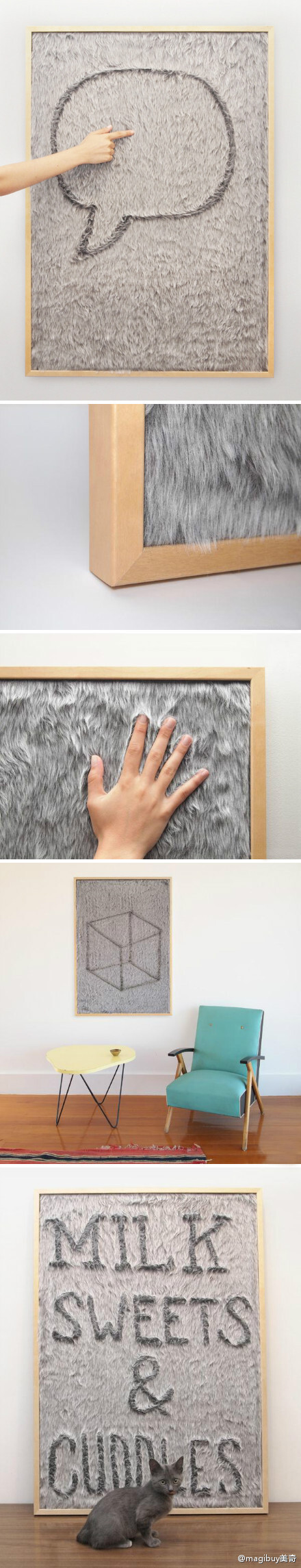 毛尖黑板，可写可擦，环保不说，还可以当装饰！更重要的是，手感好极了！（葡萄牙里斯本设计师作品）
