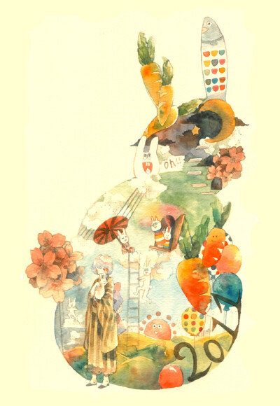 Mixmelts水彩插画