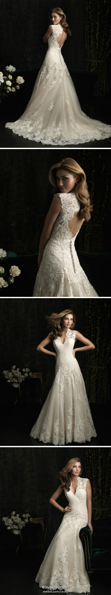 优雅的背部设计 / Allure Bridals Spring 2013