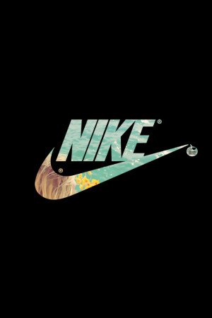 NIKE花色LOGO iphone壁纸【顾晓城】