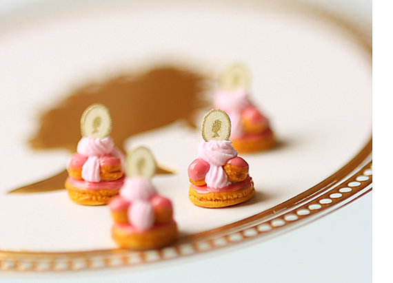 Dollhouse Miniature Food - Marie Antoinette Saint Honoré Dessert