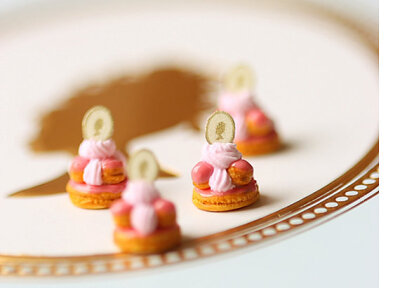 Dollhouse Miniature Food - Marie Antoinette Saint Honoré Dessert