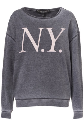 Petite NY Burnout Sweat Top