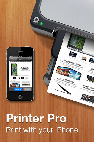 全能打印机 Pro：Printer Pro for iPhone ios平台上的全能型打印软件。通过配合PC/Mac端的配套软件，实现wi-fi无线打印，把任何一份文件传送到设备端或者打印机上即可。