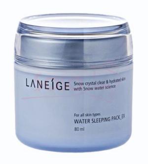 LANEIGE (兰芝) 全新水凝滋养面膜_EX 呈轻盈凝胶质地，在睡眠期间，重新赋予肌肤水份与活力，打造莹润、健康的肌肤。具有提亮功效，帮助展现透亮肌肤的同时，消除肌肤疲劳。http://web1.sasa.com/SasaWeb/sch/produc…