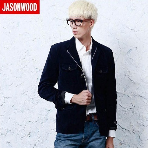 秒JASONWOOD男式纯棉休闲西服