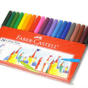 辉柏嘉FABER-CASTELL 20色套装 水彩笔 鲜艳 彩色画笔