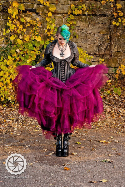 Tulle Skirt in Intense Fuchsia Petticoat Bridal Steampunk Fairytale- Custom to order