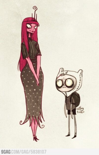 How Adventure Time would look if it's painted by Tim Burton