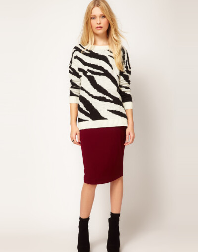 Mango Zebra Knit Jumper