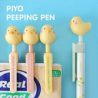 韩国正品live work 可爱小鸡0.38mm圆珠笔 PIYO peeping pen-4选