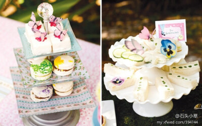 蛋糕、鲜花、纸蝴蝶，绚丽色彩