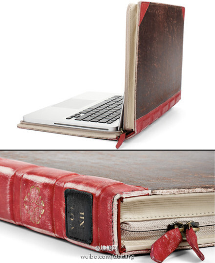 【霍格沃茨的毕业生】设计成古老书籍的样式，可是其实只是个电脑包~用这个包来装笔记本电脑，别人真的会以为你读过霍格沃茨吧