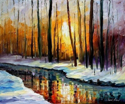 Leonid Afremov 油画系列 野原