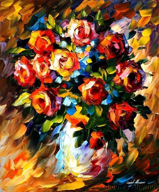 Leonid Afremov 油画系列 玫瑰