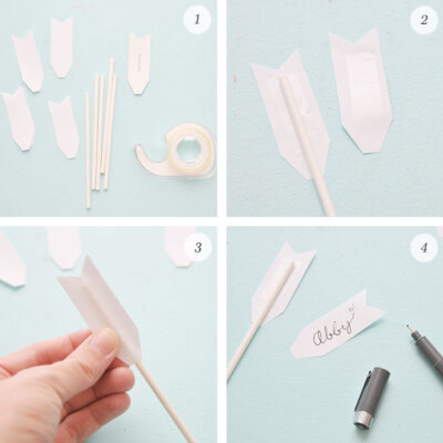 DIY CUPID'S ARROW CUPCAKE + TREAT BAG TOPPERS