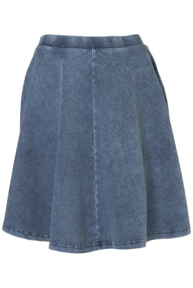 Tall Denim Look Skater Skirt