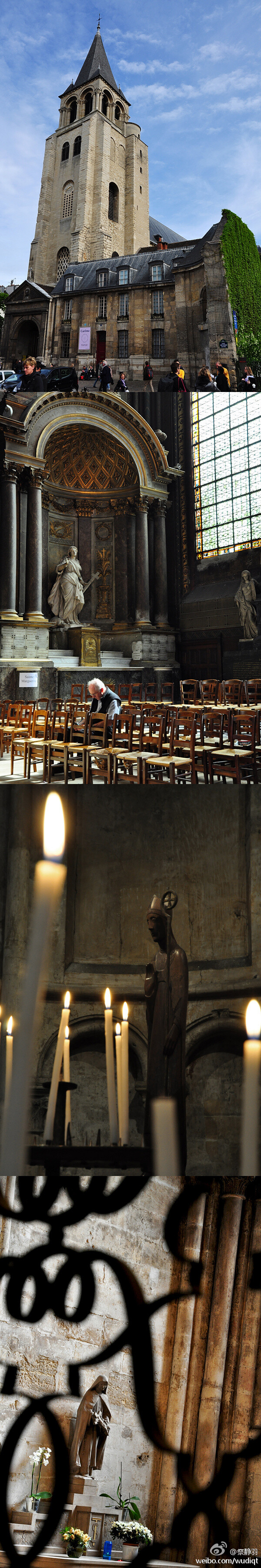 Eglise St-Germain des Pres是圣哲曼地区不容错过的景点之一。它是巴黎最古老的哥特风教堂，前身是一座修道院，坐落在大名鼎鼎的双叟咖啡馆斜对面。虽然附近的Eglise Saint-Sulpice因为曾出现在《达芬奇密码》里而声名远播，但低调的圣哲曼德佩却静候各位懂它的信徒随时光临