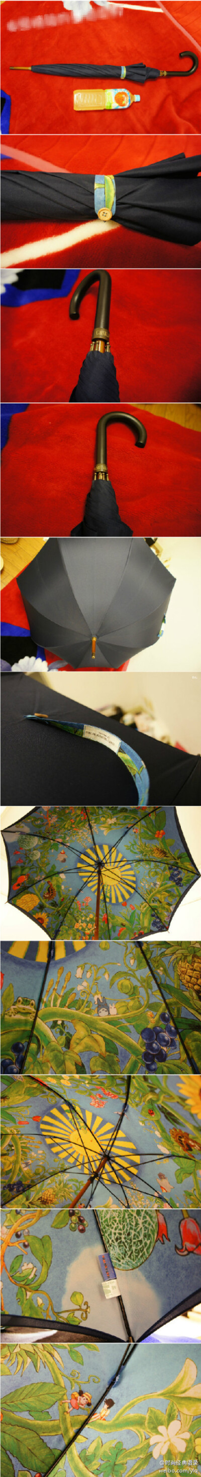 宫崎骏的吉卜力美术馆买的一把小黑伞，外表平淡无奇，但在撑起的那一刻，当时我就震惊了。