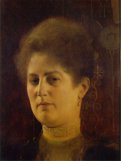 一个女人的肖像，1894年，木板油画，39cm*23cm，维也纳市立美术馆藏