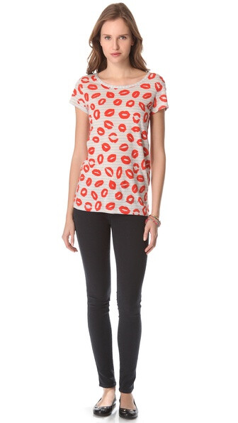 Marc by Marc Jacobs Stripey Lips Printed Tee