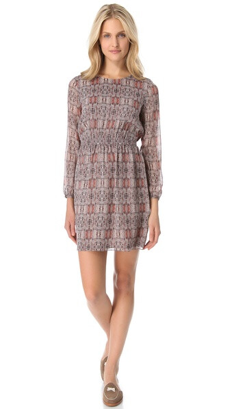 Madewell Print Silk Dress