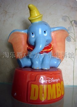 绝版！原单正版DISNEY迪士尼小飞象 陶瓷储蓄罐摆件