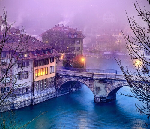 Dusk, bern, switzerland