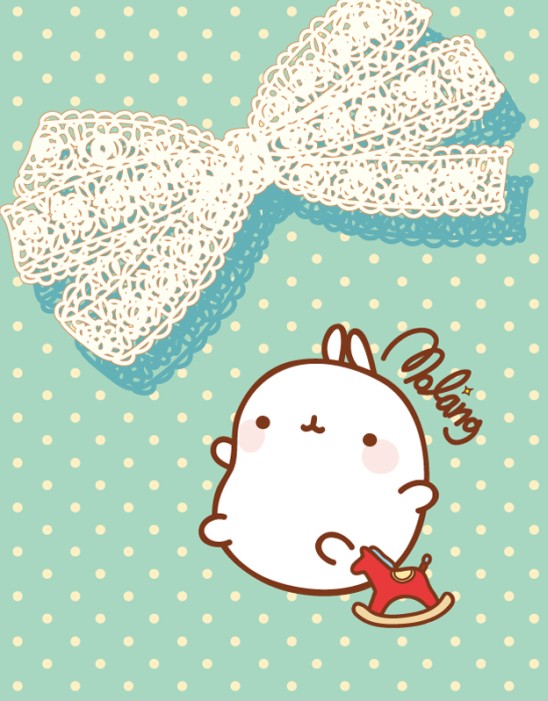 可爱的molang壁纸。