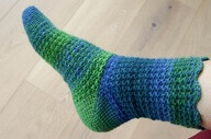 Crocheted socks